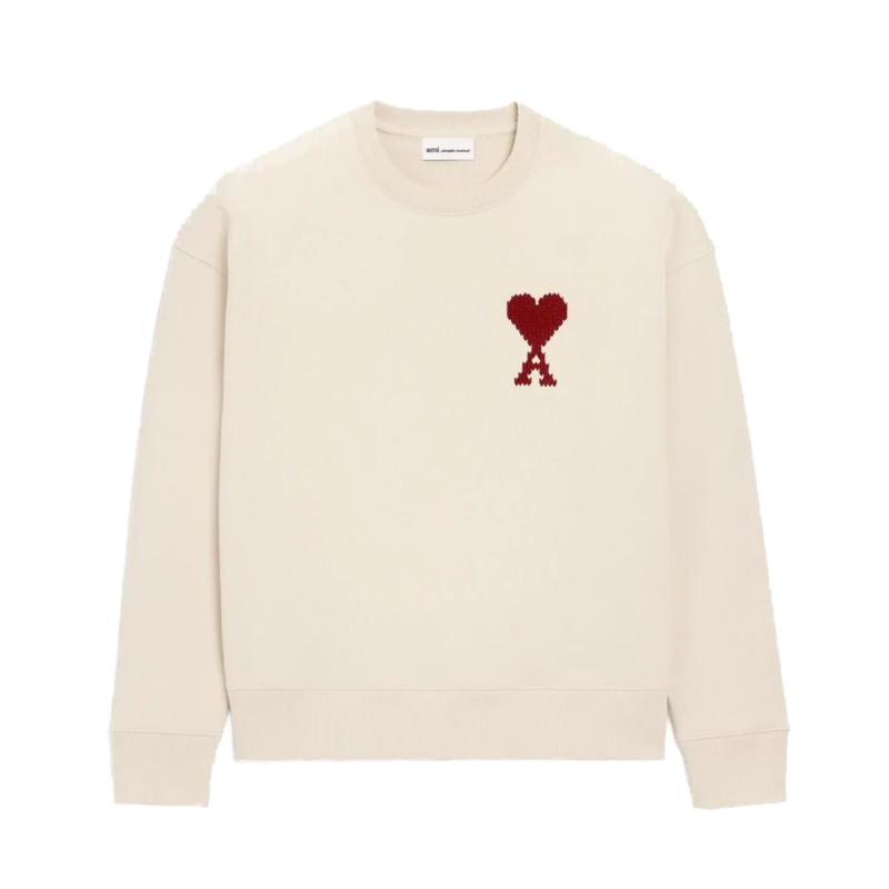 AMI Paris Sweatshirt Ami De Coeur White