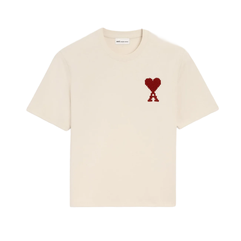 AMI Paris T-Shirt Ami de Cœur Wild Spark White