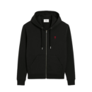AMI Paris Zipped Sweatshirt AMI De Coeur Black