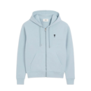 AMI Paris Zipped Sweatshirt AMI De Coeur Blue Sky