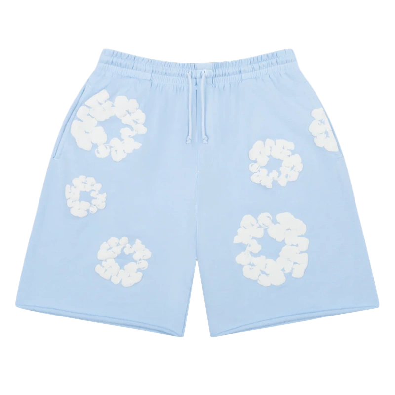 Denim Tears Sweat Shorts The Cotton Wreath Powder Blue
