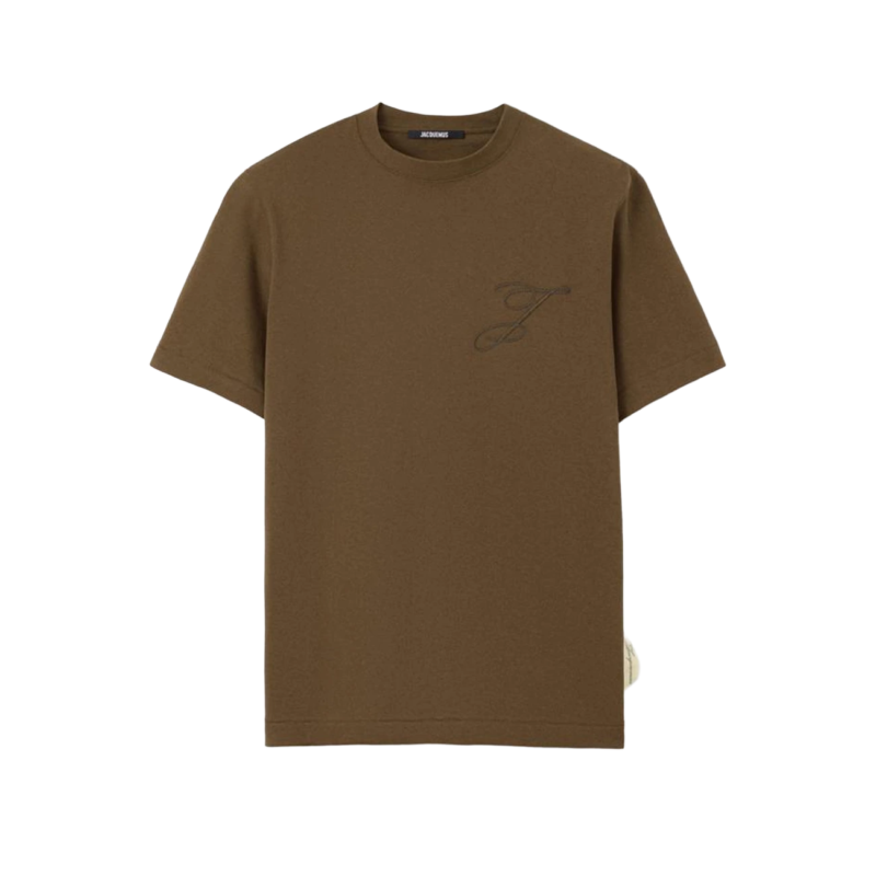 Jacquemus T-Shirt Logo Brown Kaki