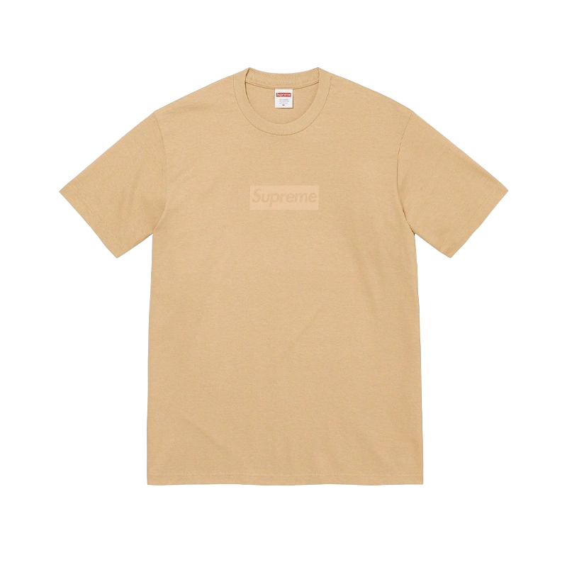 Supreme Tonal Box Logo Tee Khaki